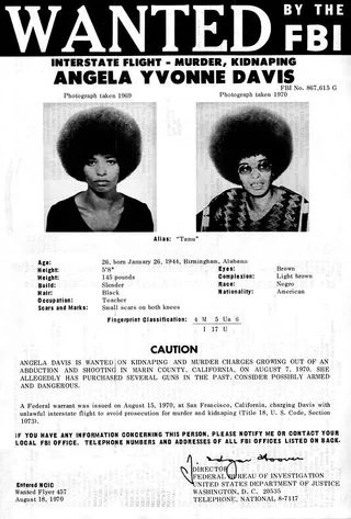Historical photo of Angela Yvonne Davis